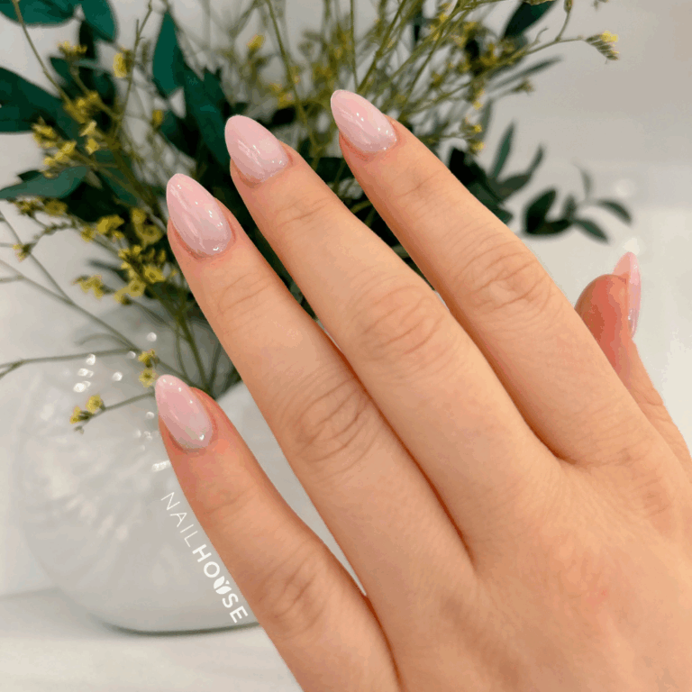 light pink manicure